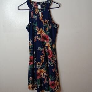Papillon Women's Floral Sleeveless XL Flowy Dress. Vacation, Party, Feminine